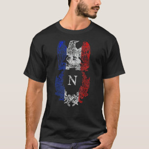 Napoleon Bonaparte Eagle Franse vlag Napoleontisch T-shirt