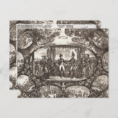 Napoleon Bonaparte en Tsar Alexander I in Tilsit Briefkaart (Voorkant / Achterkant)