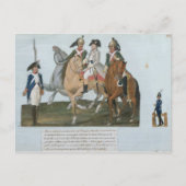 Napoleon Bonaparte en Varsovian Sentry Briefkaart (Voorkant)