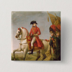 Napoleon Bonaparte First Consul Vierkante Button 5,1 Cm