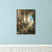 Napoleon Bonaparte in de Grote Moskee in Caïro Canvas Afdruk (Insitu (Houten vloer))