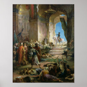 Napoleon Bonaparte in de Grote Moskee in Caïro Poster