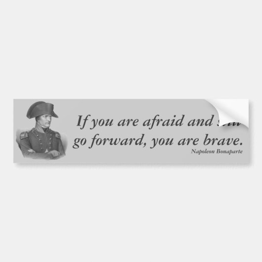 Napoleon Bonaparte Quote Bumpersticker (Voorkant)