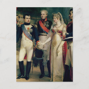 Napoleon Bonaparte Receiving Queen Louisa Briefkaart