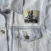 Napoleon Bonaparte Vierkante Button 5,1 Cm (In situ)