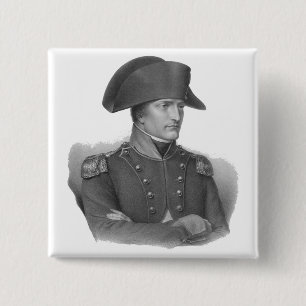 Napoleon Bonaparte Vierkante Button 5,1 Cm