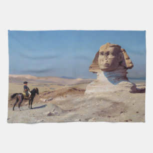 Napoleon Bonaparte voor de Sfinx (door Gérôme) Theedoek