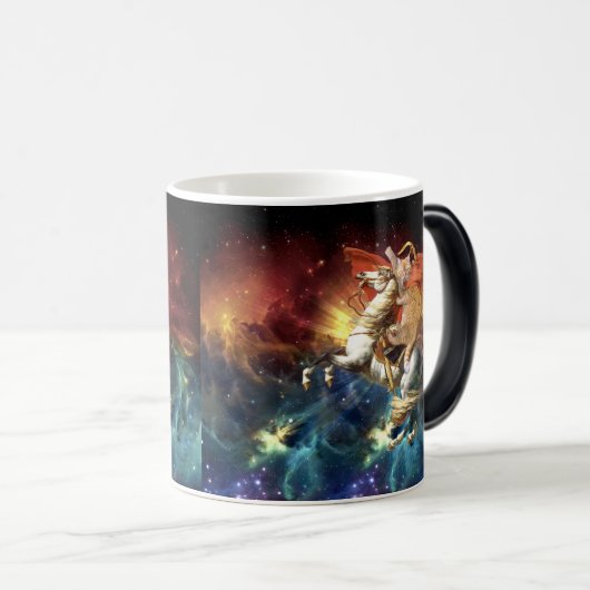 Napoleon Cat in Space Magische Mok (Voorkant rechts)