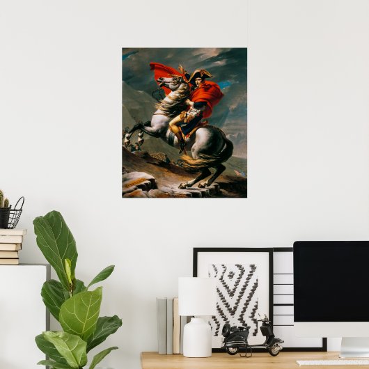 Napoleon Crossing the Alps by Jacques Louis David Poster (Thuiskantoor)