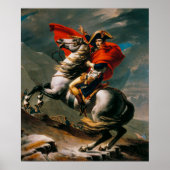 Napoleon Crossing the Alps by Jacques Louis David Poster (Voorkant)