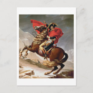 Napoleon Crossing the Alps, c.1800 (olie op canvas Briefkaart
