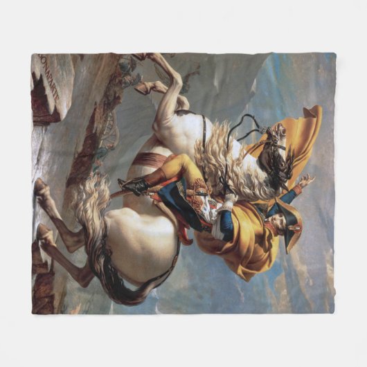 Napoleon Crossing the Alps, Jacques-Louis David Fleece Deken (Voorkant (Horizontaal))