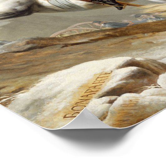 Napoleon Crossing the Alps - Jacques-Louis David Poster (Hoek)