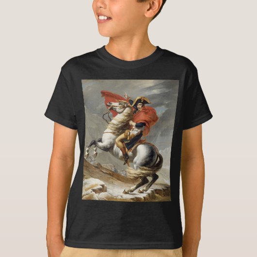 Napoleon Crossing the Alps - Jacques-Louis David T-shirt (Voorkant)