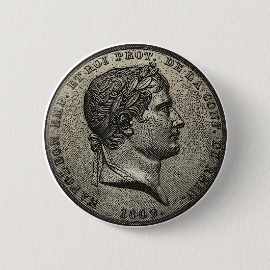 Napoleon Currency Ronde Button 5,7 Cm (Voorkant)