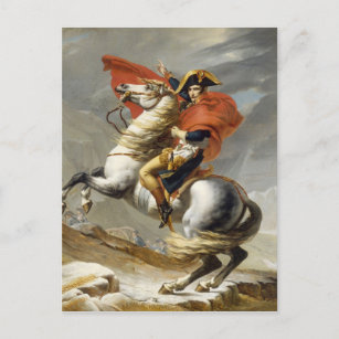 Napoleon De Alpen oversteken door Jacques Louis Da Briefkaart