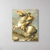 Napoleon die de Alpen oversteekt bij de Sint Berna