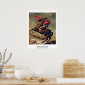 Napoleon die de Alpen oversteekt door Jacques-Loui Poster (Keuken)