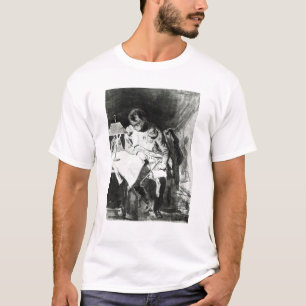 Napoleon die zijn kaarten bestudeert door lampligh t-shirt