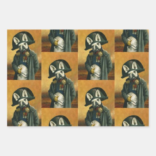 Napoleon French Bulldog Gift Wrapping paper (Voorkant)