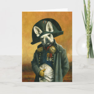 Napoleon French Bulldog Greetings Card Kaart