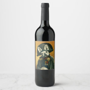 Napoleon French Bulldog Wine Label Wijn Etiket