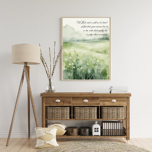 : Napoleon Hill Quote, Landschap Waterverf Perfect Poster