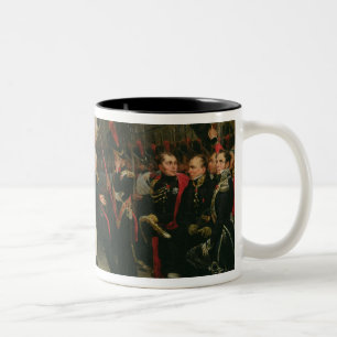 Napoleon I Bidding Farewell aan de keizer Tweekleurige Koffiemok