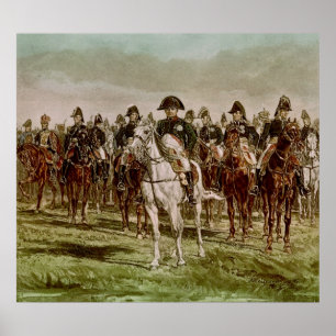 Napoleon I en zijn staf, c.1860 Poster