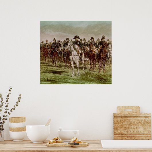 Napoleon I en zijn staf, c.1860 Poster (Keuken)