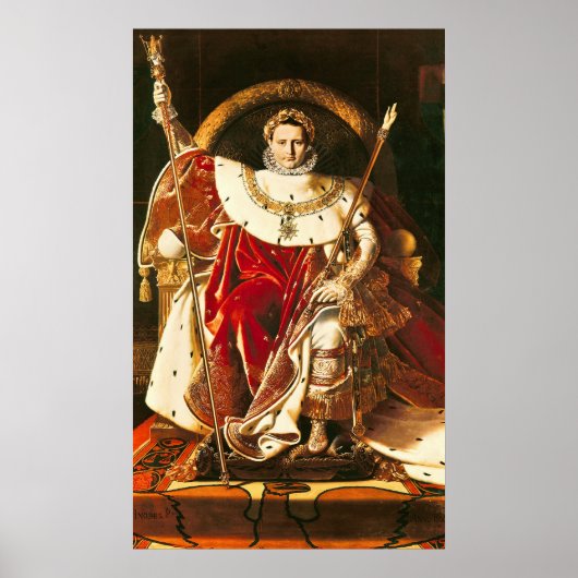 Napoleon I on the Imperial Throne, 1806 Poster (Voorkant)
