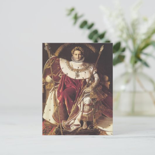 Napoleon I op zijn keizerlijke troon Briefkaart (Staand voorkant)