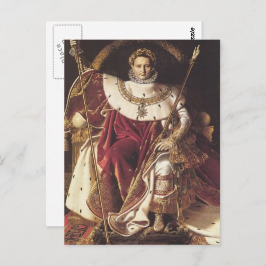 Napoleon I op zijn keizerlijke troon Briefkaart (Voorkant / Achterkant)