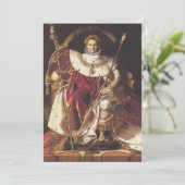 Napoleon I op zijn keizerlijke troon Kaart (Staand voorkant)