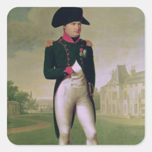 Napoleon I voor de Chateau de Malmaison Vierkante Sticker