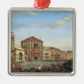 Napoleon I Voorzitter over een Regatta in Venetië Metalen Ornament (Voorkant)