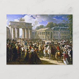 Napoleon in Berlijn bij de Brandenburgse poort Briefkaart