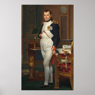 Napoleon in zijn studie, 1812 poster