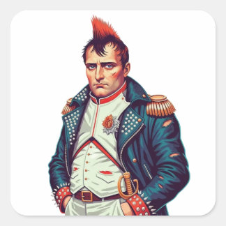 Napoleon kroonkurk opener vierkante sticker