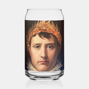 Napoleon Laurel-Krans gekroond Hero Bierblikje Blikvorm Glas