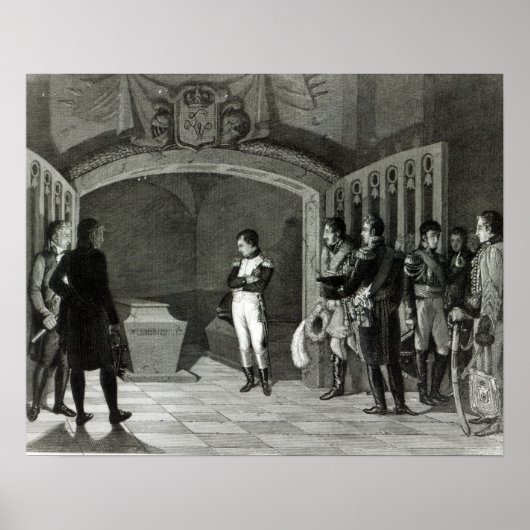 Napoleon Meditating voor de Tomb Poster (Voorkant)