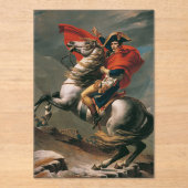 Napoleon met paard, Slag bij St. Bernard Pass Acryl Uitnodigingen (Voorkant)