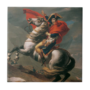 Napoleon met paard, Slag om de St. Bernardpas Tegeltje