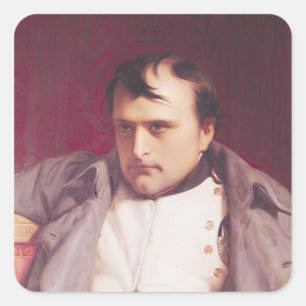 Napoleon na zijn ontslag vierkante sticker