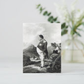 Napoleon op het eiland St. Helena, 1820 Briefkaart (Staand voorkant)