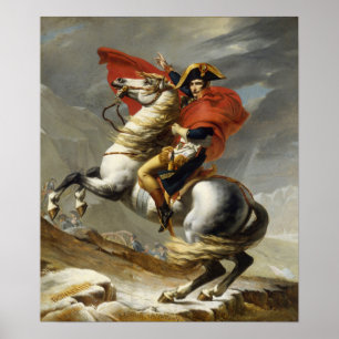 Napoleon over de Alpen Poster