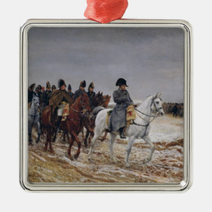 Napoleon over de campagne in 1814, 1864 metalen ornament