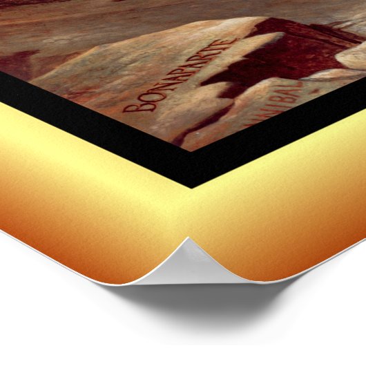 Napoleon oversteekt de Alpen ~Jacques-Louis David  Poster (Hoek)