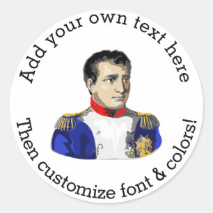 Napoleon Poster stijl tekening Ronde Sticker