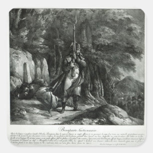 Napoleon voor invoerrechten vierkante sticker